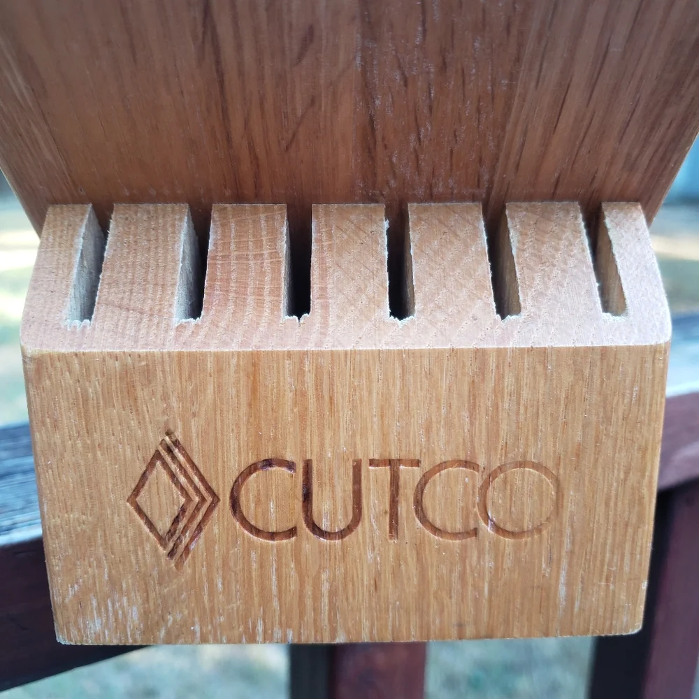 CUTCO Galley + 6 Set Knife Block (With Table Knife Slots) Honey Finish